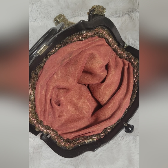 Rare Vintage 1920s Flapper Purse with Bakelite Opening. - Picture 4 of 9